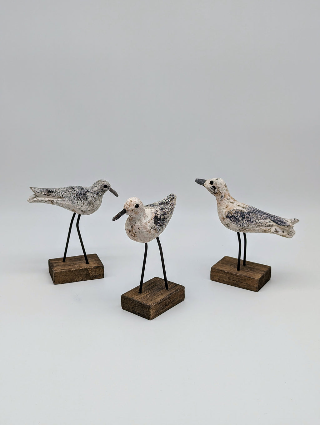 Skulptur Möwen Vögel 3 Stück im Set