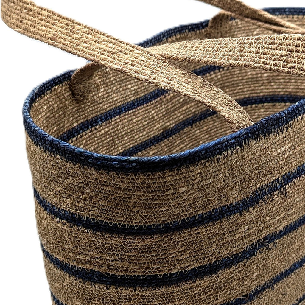 Strandtasche Jute gestreift