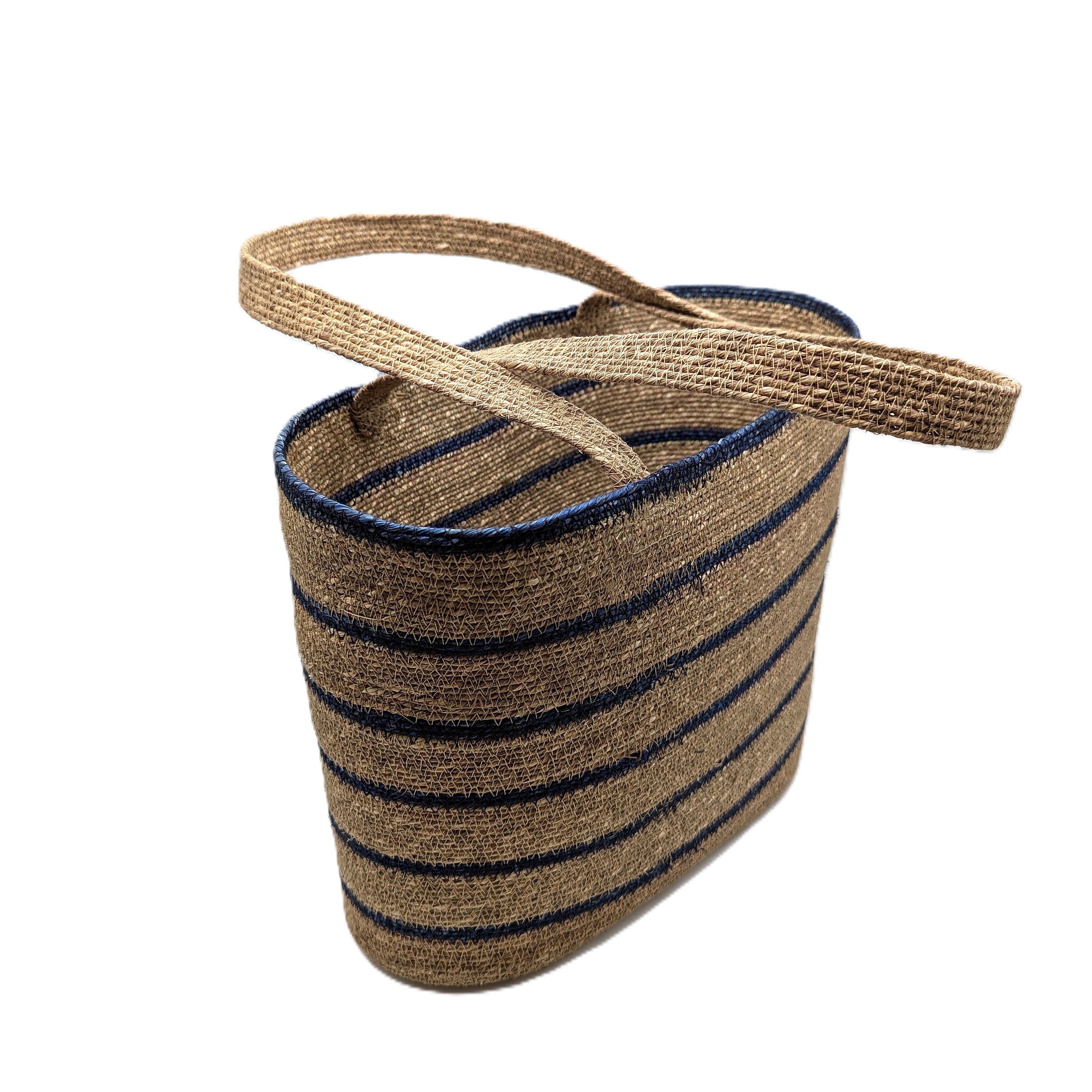 Strandtasche Jute gestreift