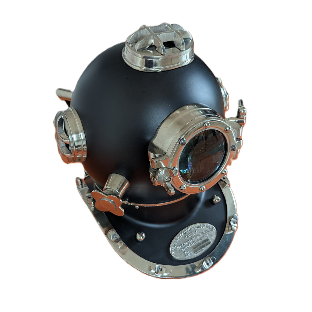 Taucherhelm Taucherglocke Schwarz Silber