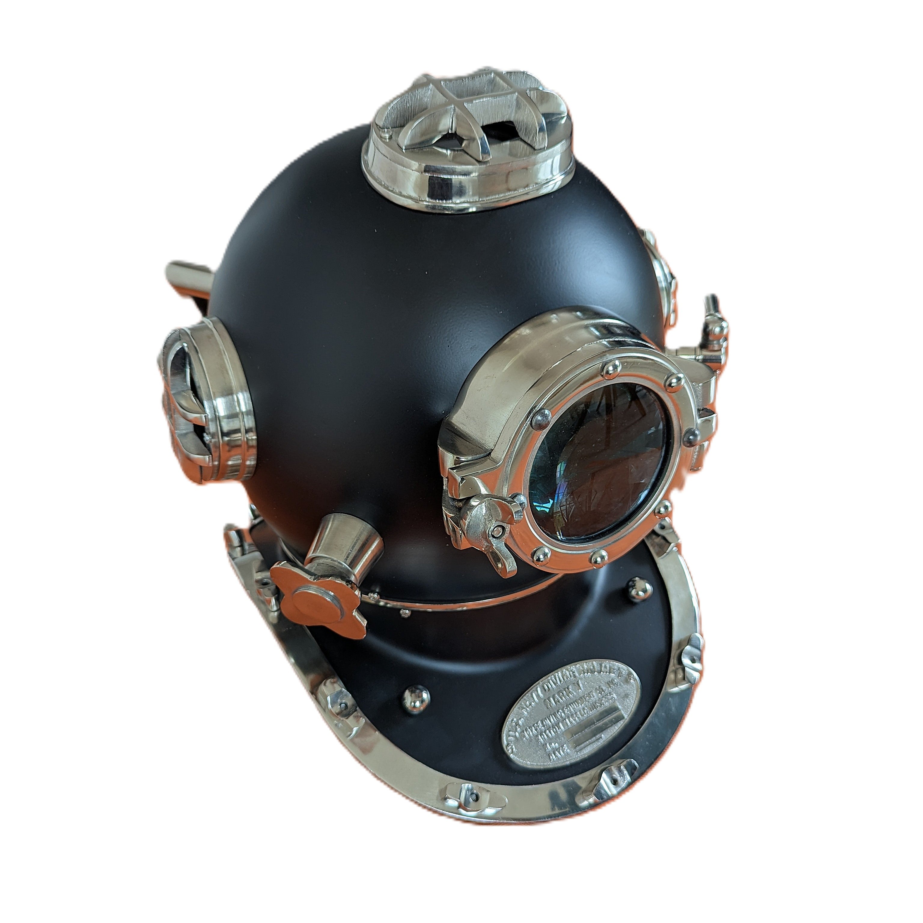 Taucherhelm Taucherglocke Schwarz Silber