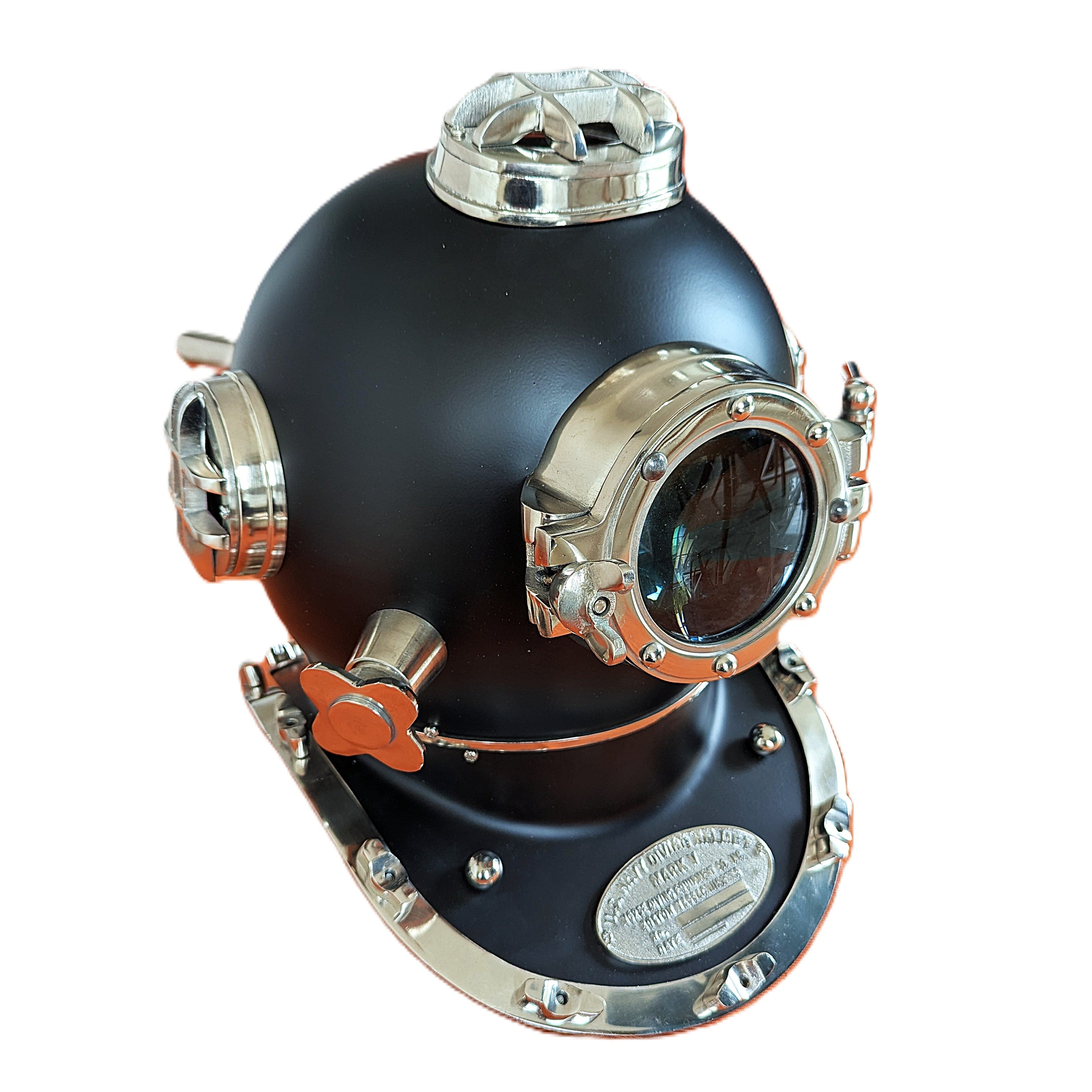 Taucherhelm Taucherglocke Schwarz Silber