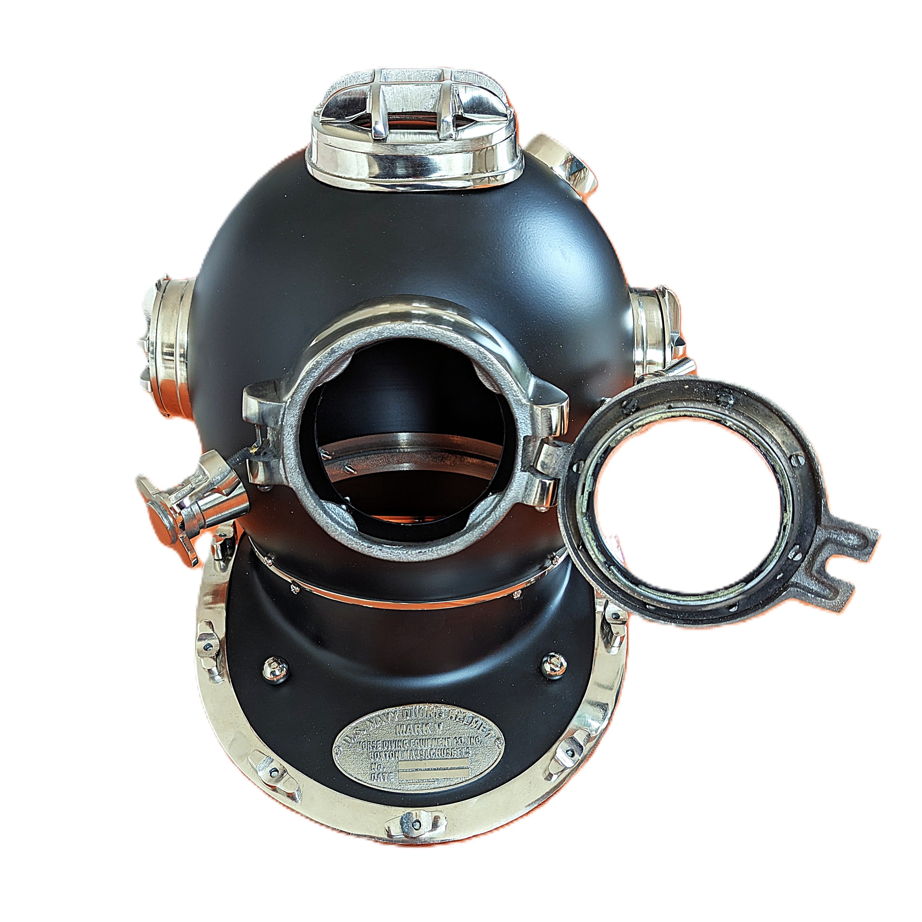 Taucherhelm Taucherglocke Schwarz Silber