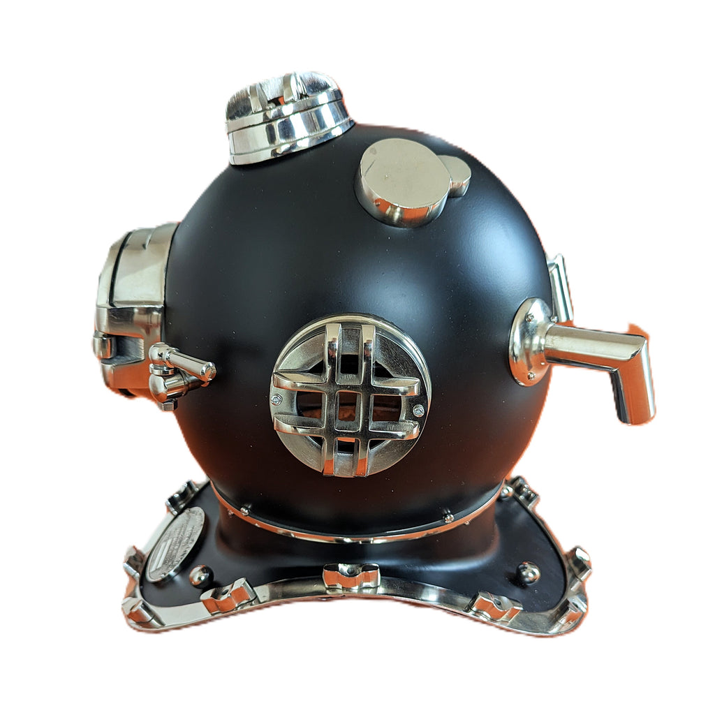 Taucherhelm Taucherglocke Schwarz Silber