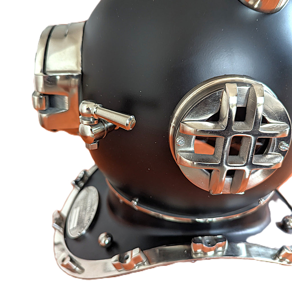 Taucherhelm Taucherglocke Schwarz Silber