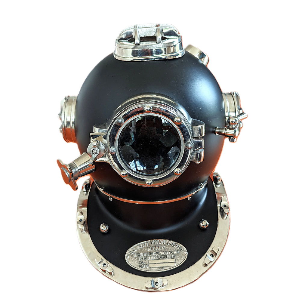 Taucherhelm Taucherglocke Schwarz Silber