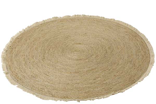 Teppich rund naturell aus Maisschale