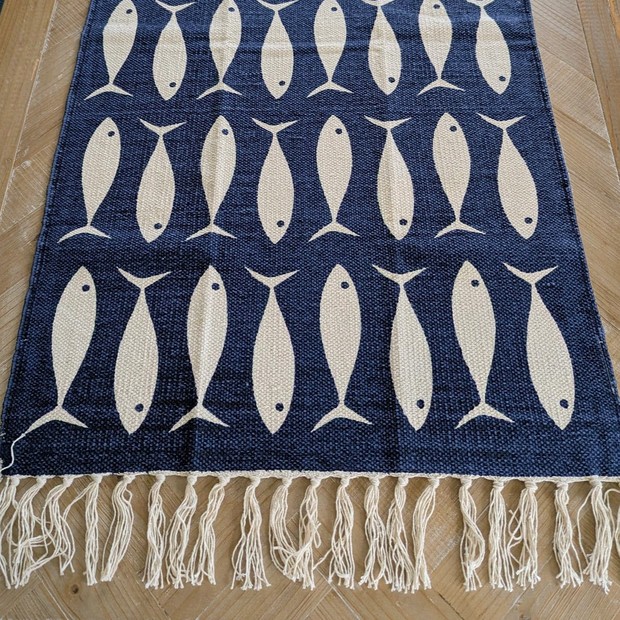 Teppich Läufer blau maritim