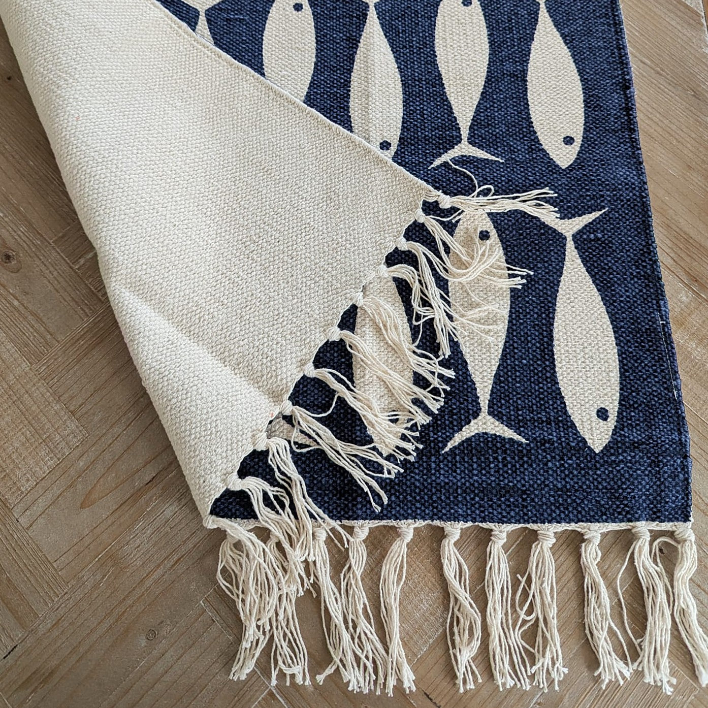 Teppich Läufer blau maritim