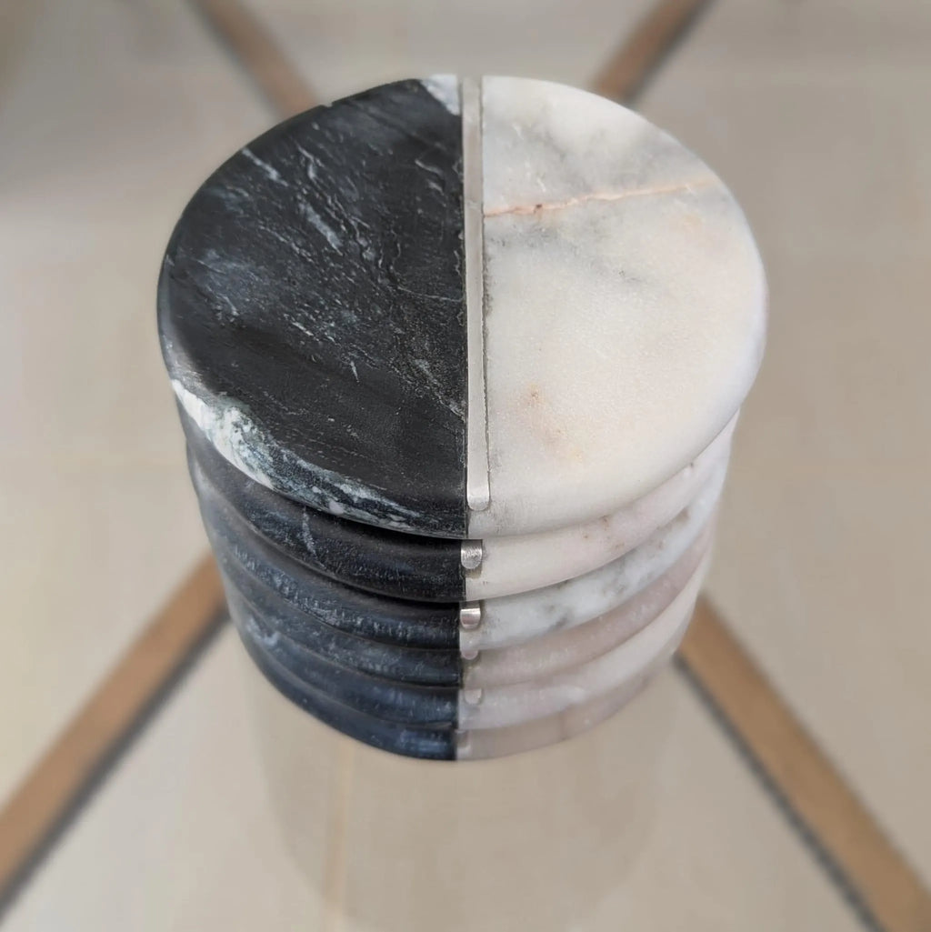 6er-Untersetzer-Set aus Marmor