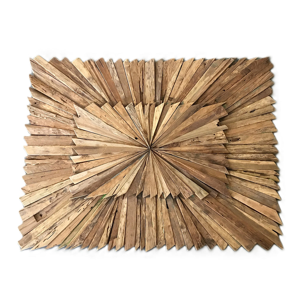 Großes handgefertigtes 3D-Holzwandbild