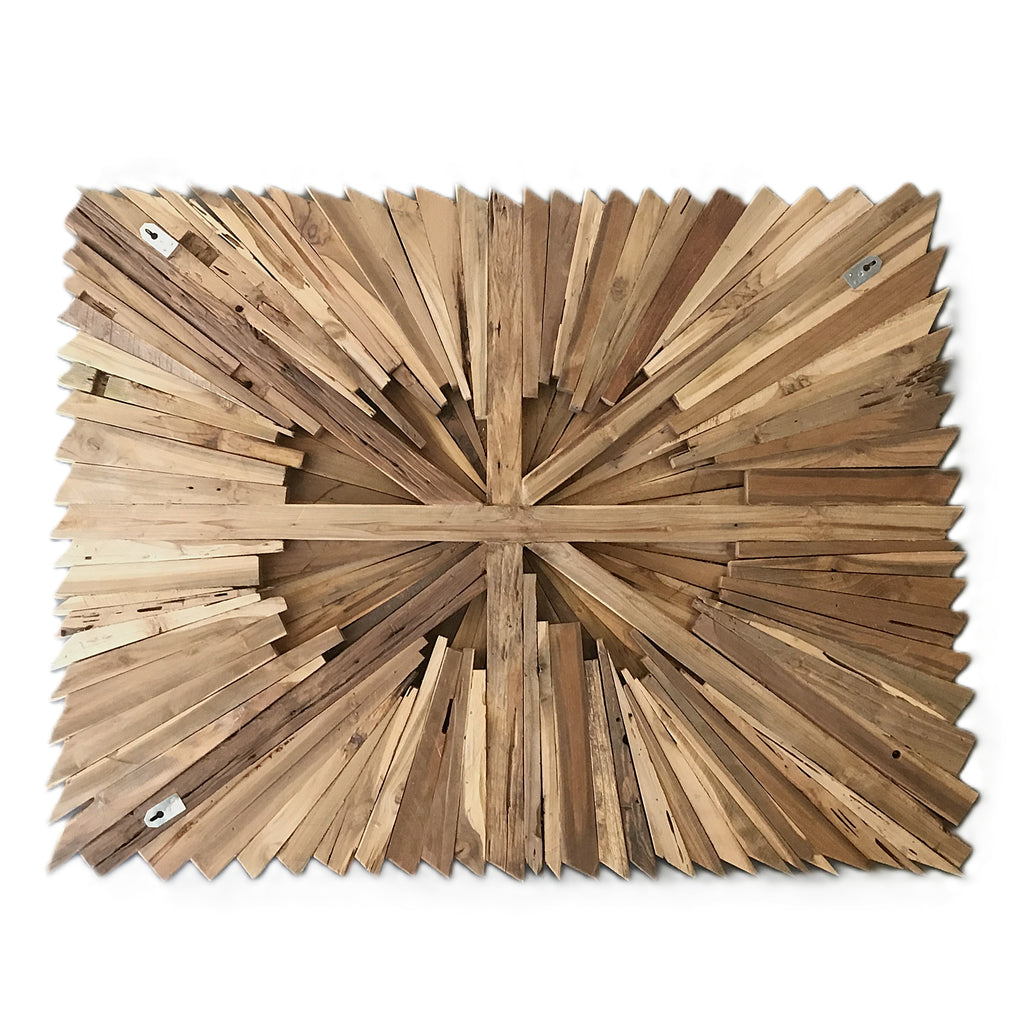 Großes handgefertigtes 3D-Holzwandbild