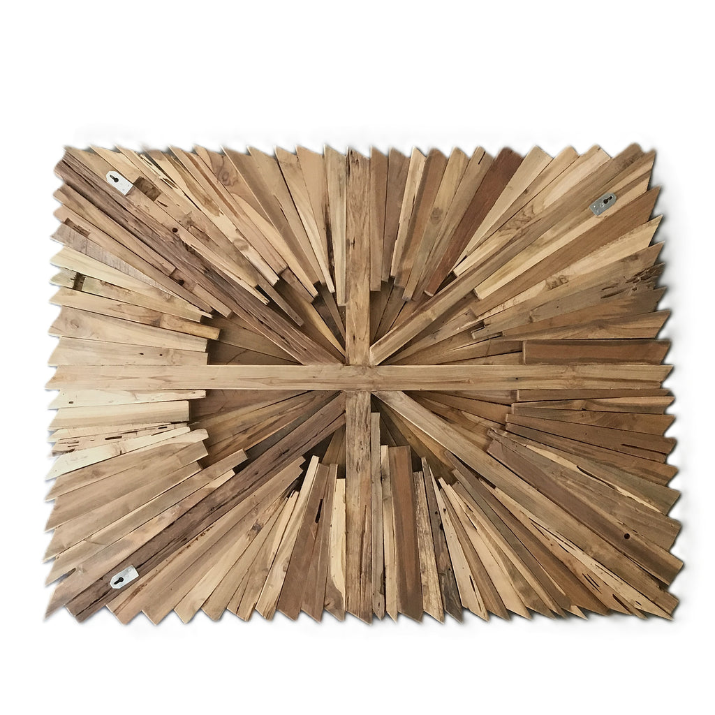 Großes handgefertigtes 3D-Holzwandbild