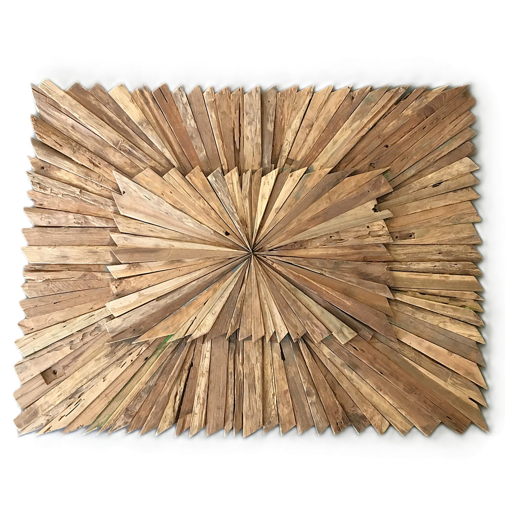 Großes handgefertigtes 3D-Holzwandbild