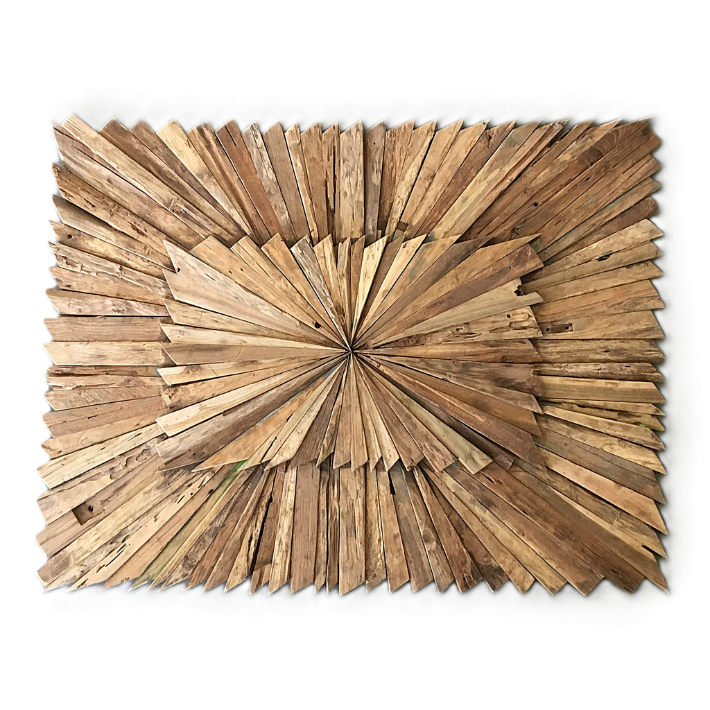 Großes handgefertigtes 3D-Holzwandbild