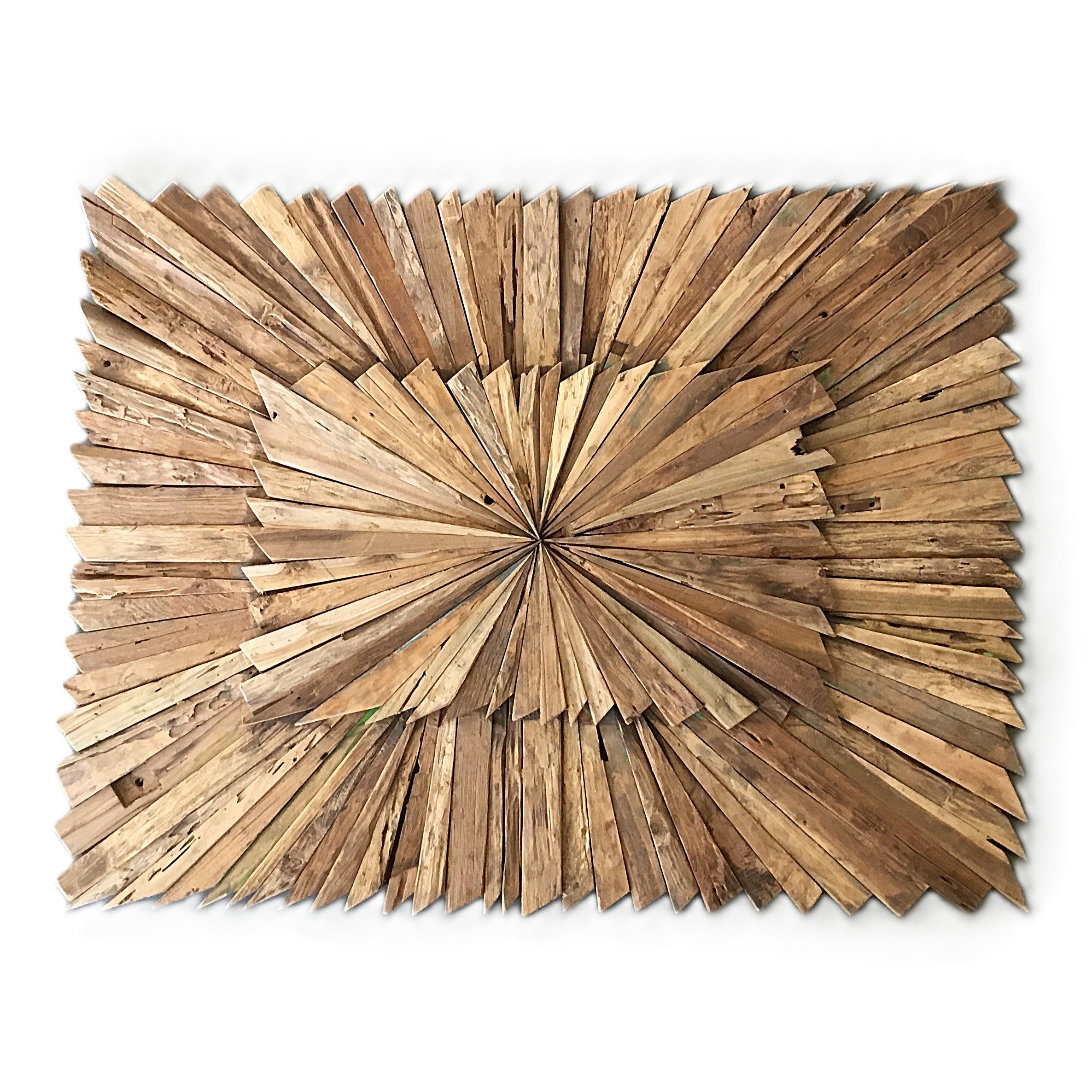 Großes handgefertigtes 3D-Holzwandbild