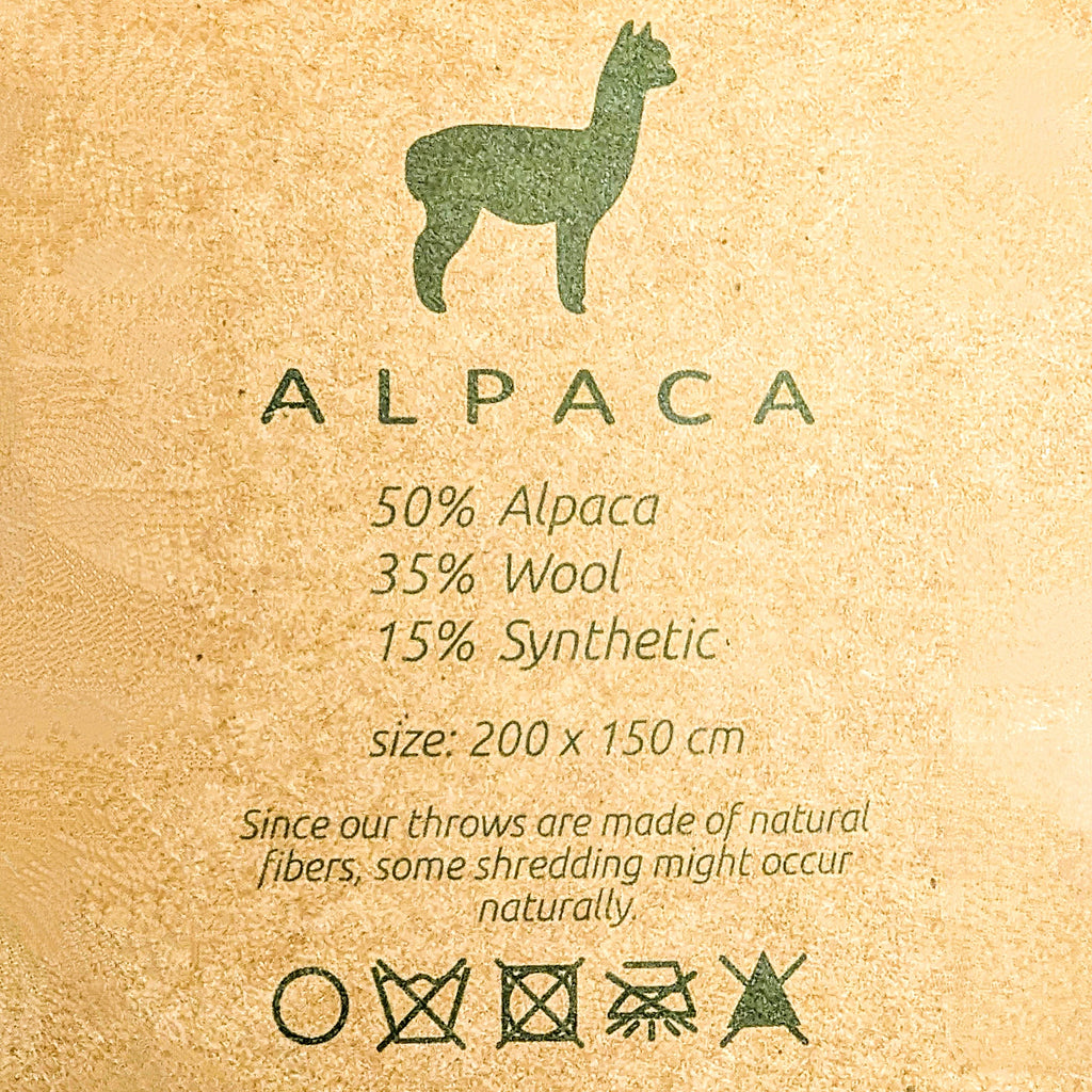 Wohndecke "Alpaka" Grau Blau