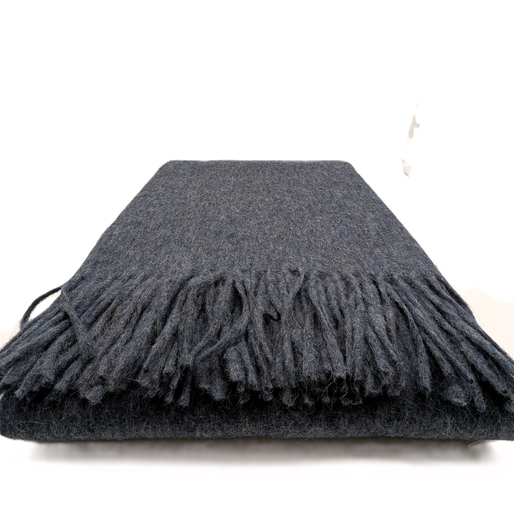 Wohndecke "Alpaka" Grau Blau