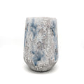 Dekorative Vase aus Terrakotta Blau Grau