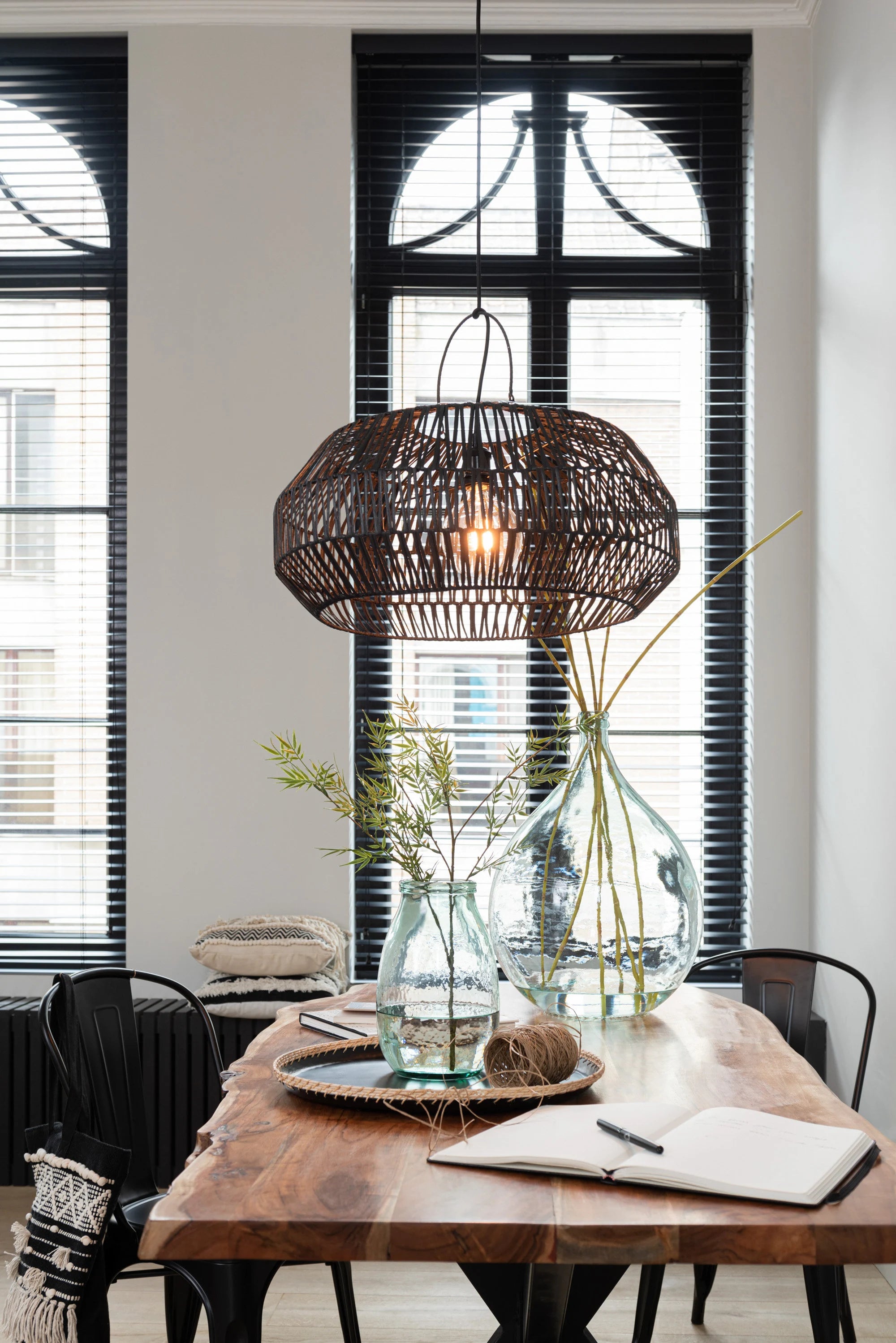 Hohe Glasvase - vielseitig & maritim