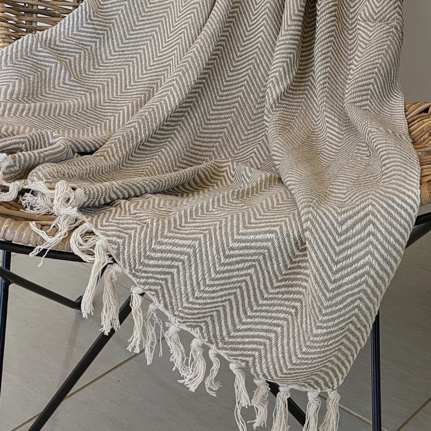 Wohndecke "Firschgrät" creme beige