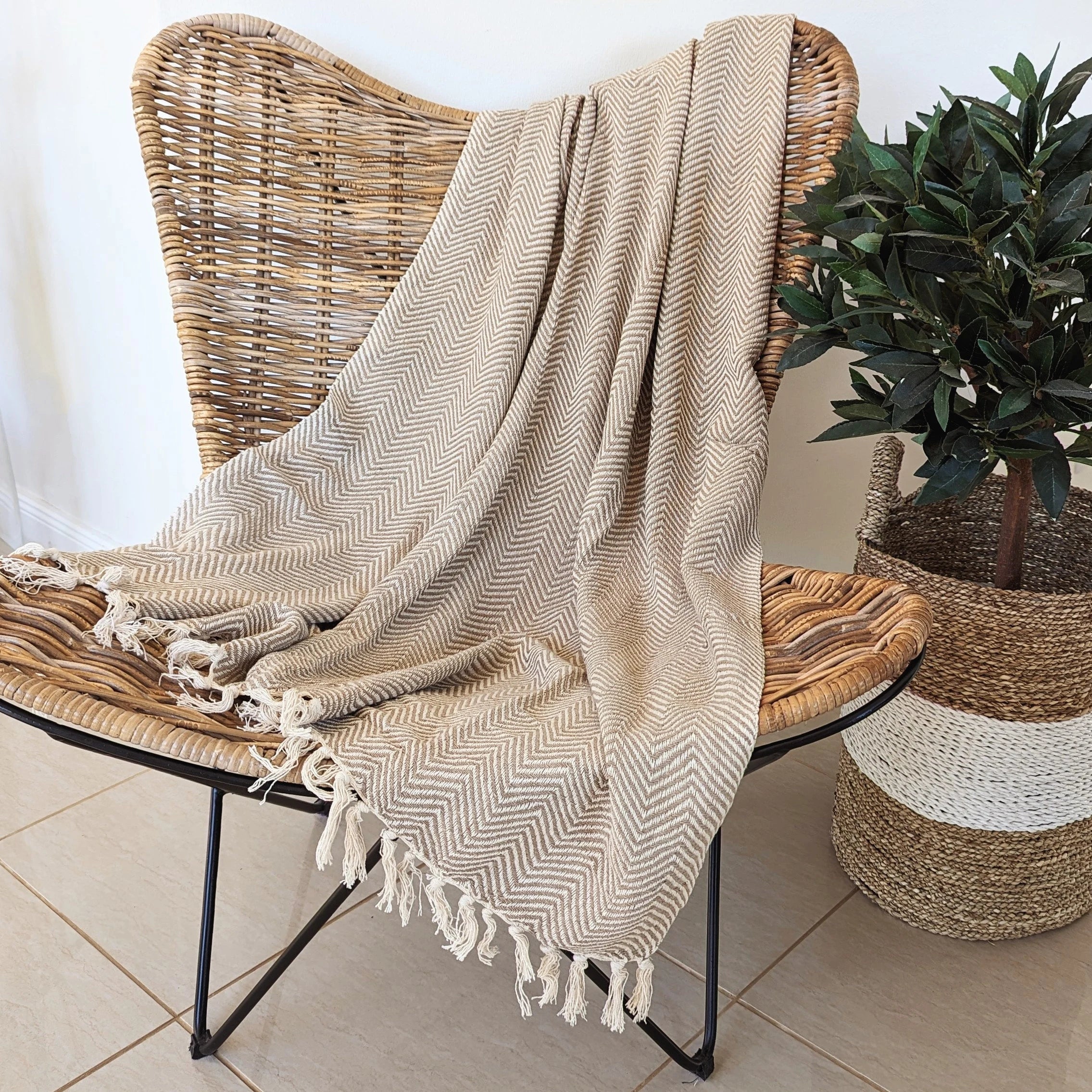 Wohndecke "Firschgrät" creme beige