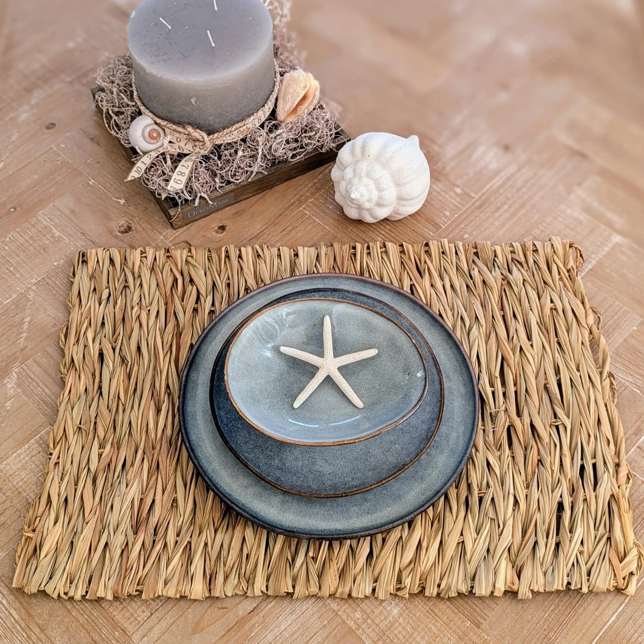 Platzset rechteckig aus Stroh naturell - 2 Stück im Set