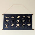 Maritime Knotentafel Wandbehang aus Segelstoff